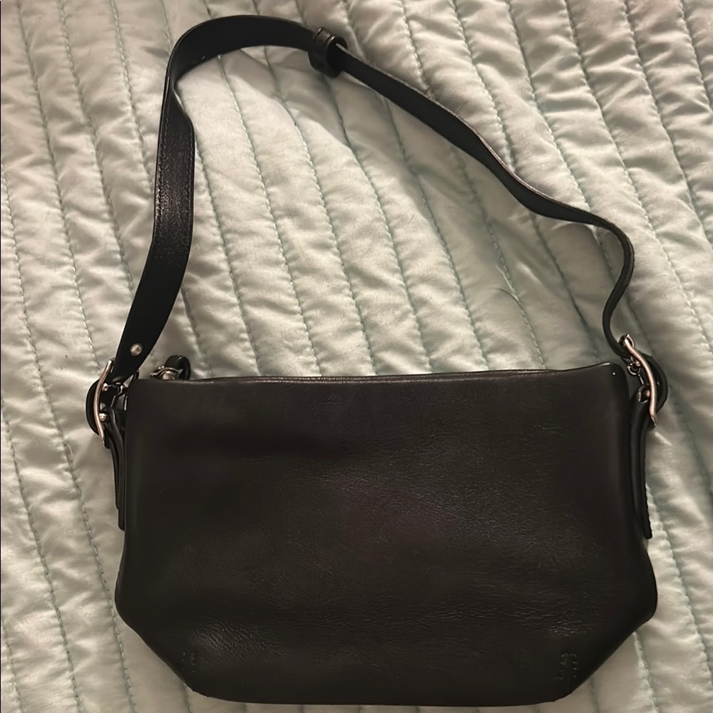 Coach Black Leather Shoulder Bag Small